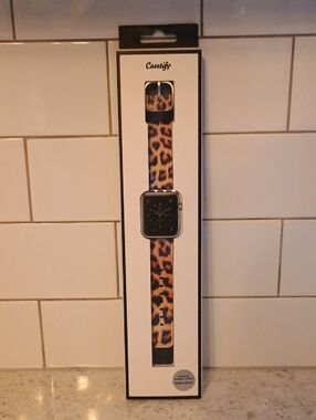 Brand New! Casetify Leopard Print Apple Watch Band 38MM- Brown, Black